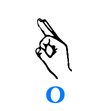 Обозначение буквы О в глухонемом языке
