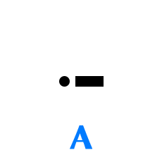 Обозначение буквы А в азбуке Морзе