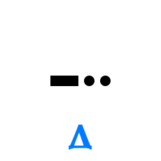 Обозначение буквы Д в азбуке Морзе
