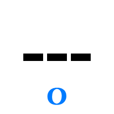 Обозначение буквы О в азбуке Морзе