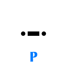 Обозначение буквы Р в азбуке Морзе