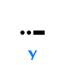 Обозначение буквы У в азбуке Морзе