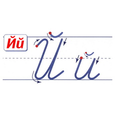 Чистописание буквы Й русского алфавита